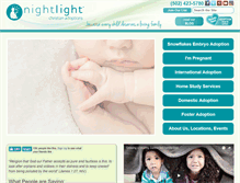 Tablet Screenshot of nightlight.org